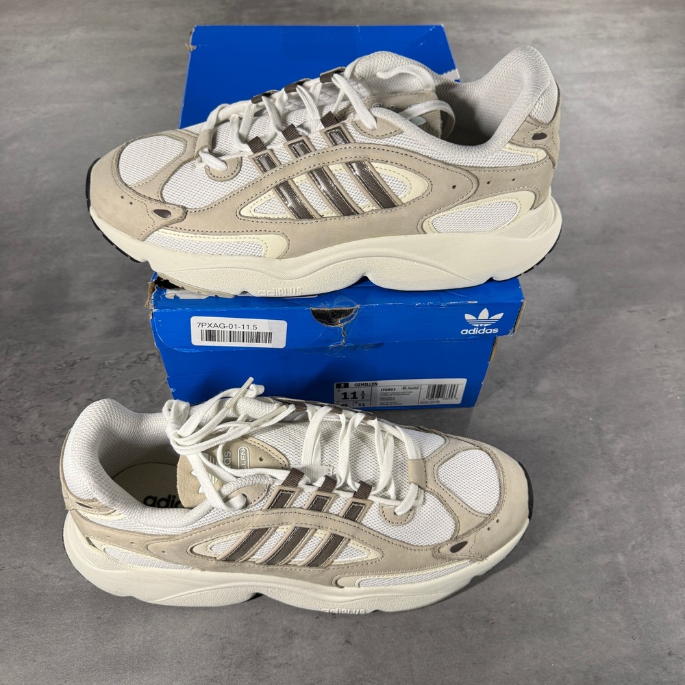 Adidas Sneakers Men 11.5 Ozmillen Cloud White Earth Strata IF6893 Chunky Shoe